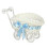 Colorful PP Flower Basket For Parties Candy Display Bin-Blue 1