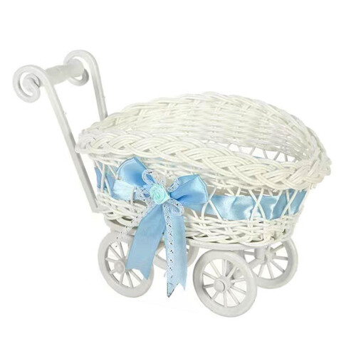 Colorful PP Flower Basket For Parties Candy Display Bin-Blue