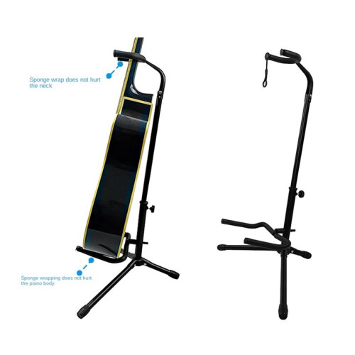 2X Gitarrstativ i Metall med StativhåLlare för Akustisk Elektrisk Gitarr, GitarrtillbehöR 1