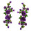 Polyester-Blumen-Stickapplikation für Hemden, Jacken,-Lila 1