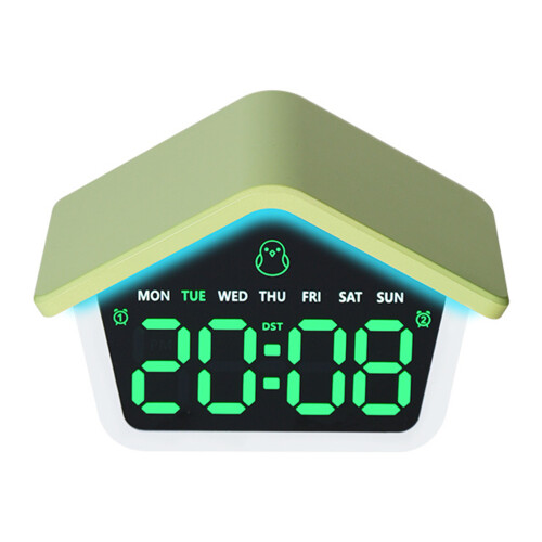 Digital Alarm Clock LED Digital Clock Electric Desk Clock-Green