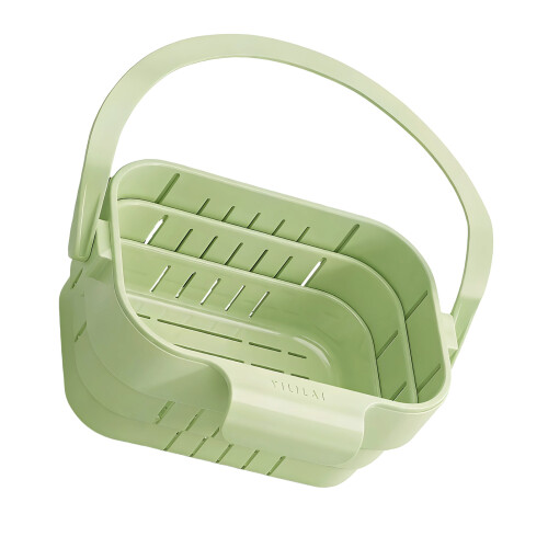 Multipurpose Foldable Sink Strainer Basket Rack For-Green