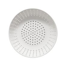 White Ceramic Steaming Tray With Double Hole Pattern For-E