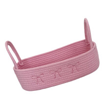 Scandinavische stijl katoenen touw opbergbak strik handvat-Roze