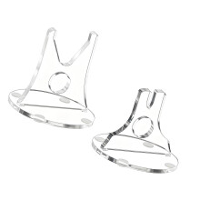 2Pcs Nonslip Base Acrylic Display Shelf Cutter Display-Clear