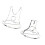 2Pcs Nonslip Base Acrylic Display Shelf Cutter Display-Clear 1
