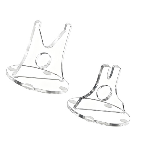 2Pcs Nonslip Base Acrylic Display Shelf Cutter Display-Clear