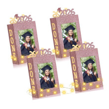 Graduation Memory Display Box for Photos Certificates and-Pink