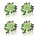 Décorations brodées lavables de tissu pour personnaliser-Vert 1