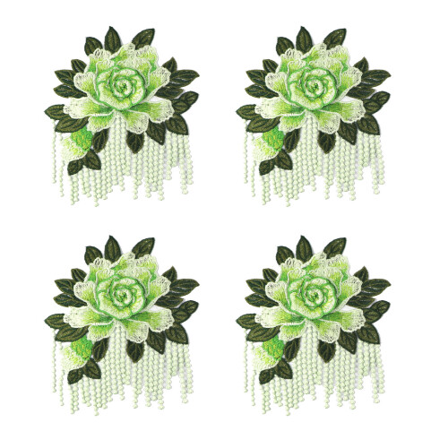 Décorations brodées lavables de tissu pour personnaliser-Vert