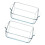 Plat de cuisson transparent en verre adapté à la cuisson et-0,8L 1