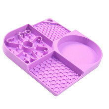 Dog Slow Feeder Puzzle Mat Promotes Health Eating Speed-Purple