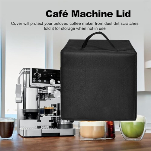 Espresso Machine Dust Cover Waterproof Antistatic Nylon Coffee Maker Lid Case, Black 2