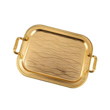 Luxe metalen taartvorm met patroon en twee ruggen-M