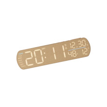 LED Electronic Digital Alarm Clock With Date-6665A yellow
