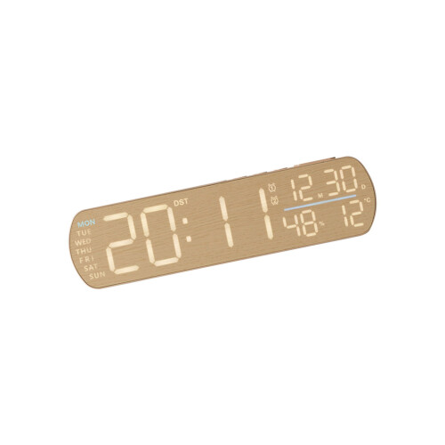 LED Electronic Digital Alarm Clock With Date-6665A yellow