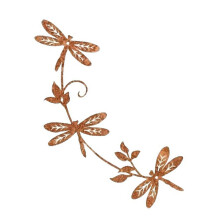 3D Dragonflies Wall Art Hanging Decoration Wrought Iron Wall