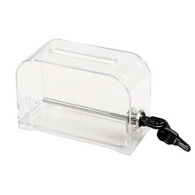 Clear Acrylic Donation Box With Secure Lock Suitable For-3