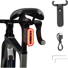 ROCKBROS Bike Taillight Rear Bike Light Waterproof and Rechargeable, Bike Lock 2-in-1 Bluetooth Bike Light & Lock,