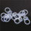 50 Pcs Button Silicone Ring Mam Pacifier Holder Mannequin Clip Adapter Transparent 3