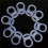 50 Pcs Button Silicone Ring Mam Pacifier Holder Mannequin Clip Adapter Transparent 4
