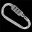 4X with Combination Padlock 3 Digits Numbers Padlock Carabiners Silver 5