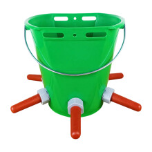 Seau d'alimentation pour bétail de grande-Vert 5 bouches