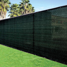 Zwarte schutting met windscherm, 50ft x 3ft10in