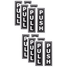 Restaurant Door Stickers Pull Push Glass 6 Pairs