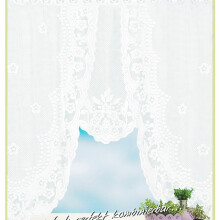 Floral lace curtain princess style waterfall swag valance