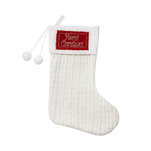 Poaug Strick-Weihnachtsstrumpf aus Wolle, große Geschenksocke