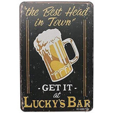 Vintage Blechschild – Bierliebhaber in der Stadt, 8x12 Zoll