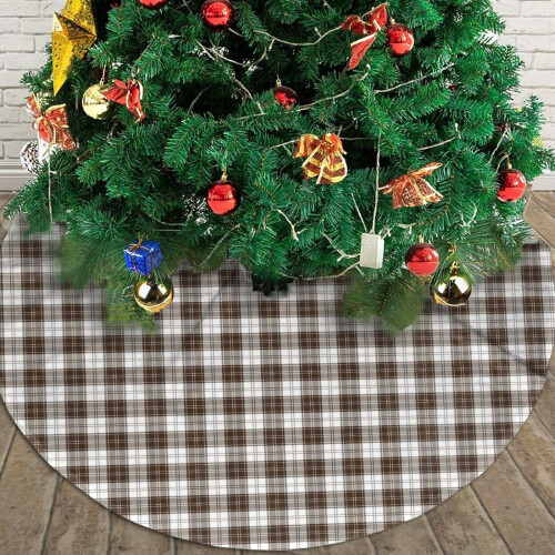 Kerstboomrok 48 inch bruin wit tartan