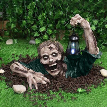 Zombie-Laterne aus Kunstharz, Halloween-Dekoration