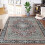 Boho Area Rug 5 x 7 ft Brown Black Non-Slip Machine Washable 1