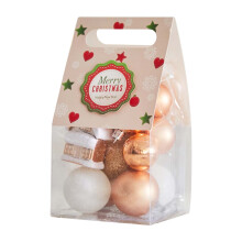 Orange Shatterproof Christmas Ball Ornaments Set 13pcs