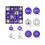 Christmas Decoration Balls Set – Purple Plastic 1