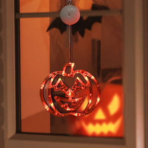 Halloween-sugekopp-LED-lys med gresskarhattdesign