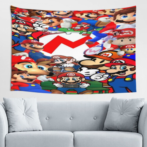 Tapeçaria de parede Mario 60x40 polegadas
