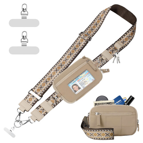 Running Belt with Bottles Waist Pack with Adjustable-apricot