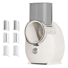 Electric Cheese Grater,3in1 Electric Grater for Home Kitchen,One-Touch Easy Control Salad Shooter Cheese Grater US Plug
