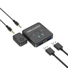 New USB 3.0 Printer Sharer 2 in 1 Out 2 Computers Share 1 Printer Mouse Keyboard Hard Disk External Controller