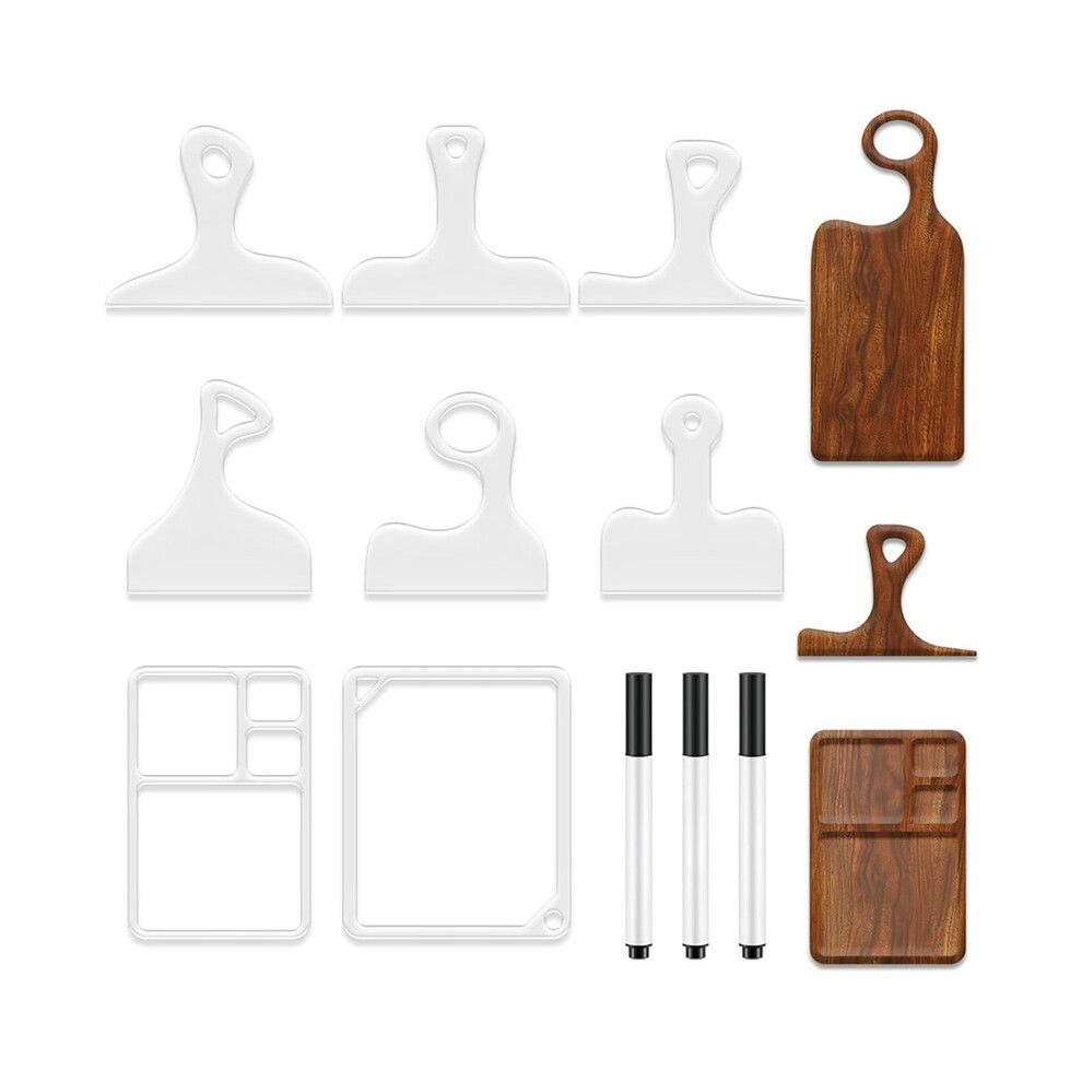 Router Templates For Woodworking,Acrylic Charcuterie Board Handle Template Angled Curvy Tracing Stencils Cut Guide Tools 6032309107290