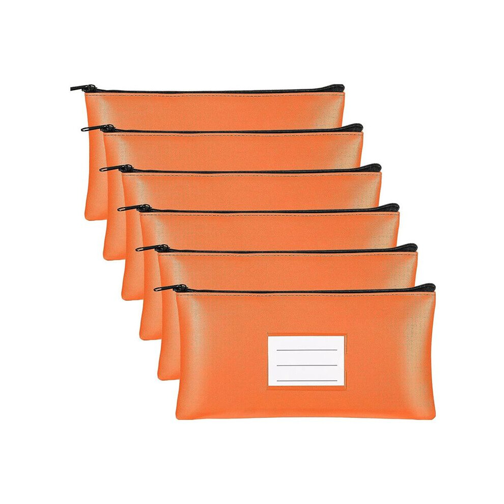 6PC Money Bags with Zipper Security Bank Deposit Bag Money Bag Receipt Holder for Cash Coins Cosmetic Paper Money Tool B