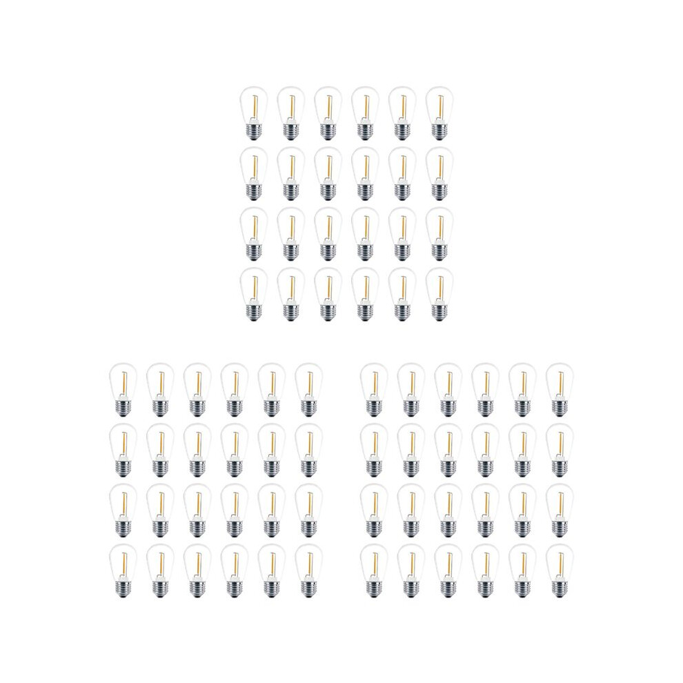 72 Pack 3V Led S14 Replacement Light Bulbs, Shatterproof Outdoor Solar String Light Bulbs, Warm White 6033687945764