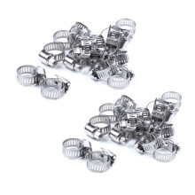 30 Pcs Stainless Steel 8mm to 12mm Hose Pipe Clamps Clips Fastener