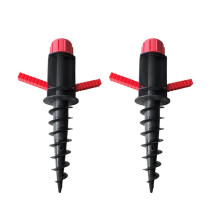 2X Beach Umbrella Sand Anchor Outdoor Camping Grass Auger Spiral Stand Storage Holder for Patio Lawn Home Garden