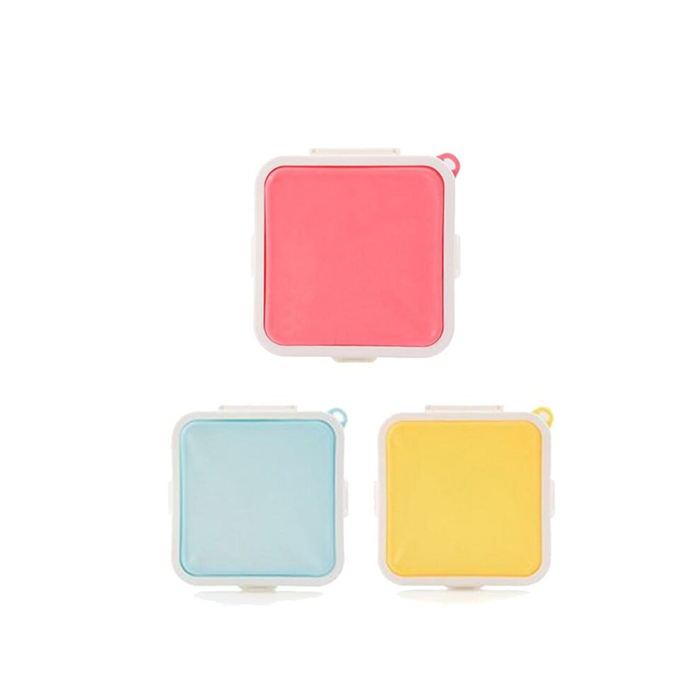 Yellow Sandwich Salad Storage Box Silicone Storage Case For Lunch Reusable Food Storage Container Microwave Bento Lunch Box
