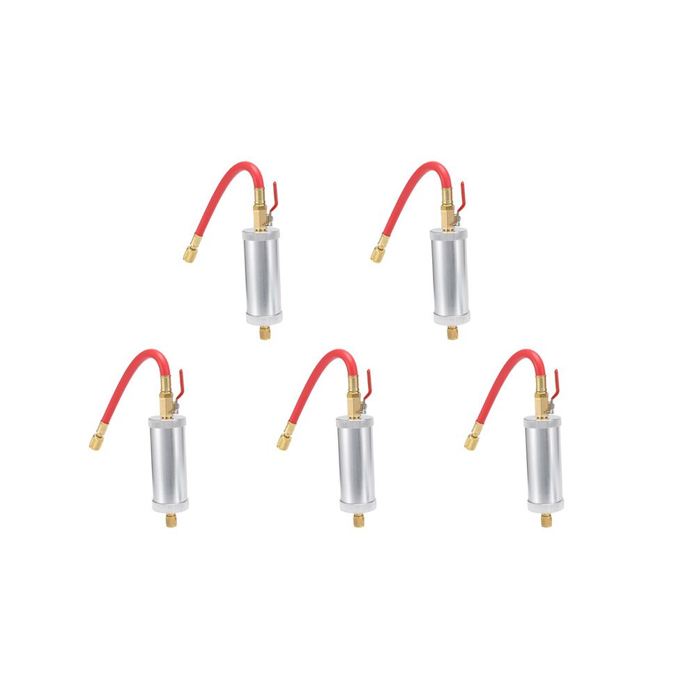 5X Dye Injector Air Conditioning Oil Injection R12 R134a R22 Dye Injection 2 Ounce Pure Liquid Coolant Filler Tube Red 6034194447932