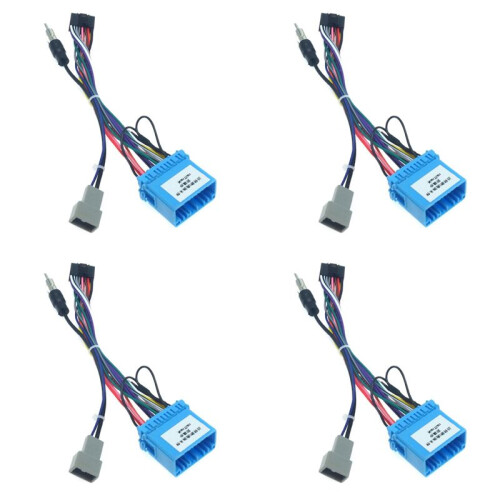 4X 16-Poliger Auto Android Stereo Kabelbaum Adapter für /// Stereo Kabelbaum
